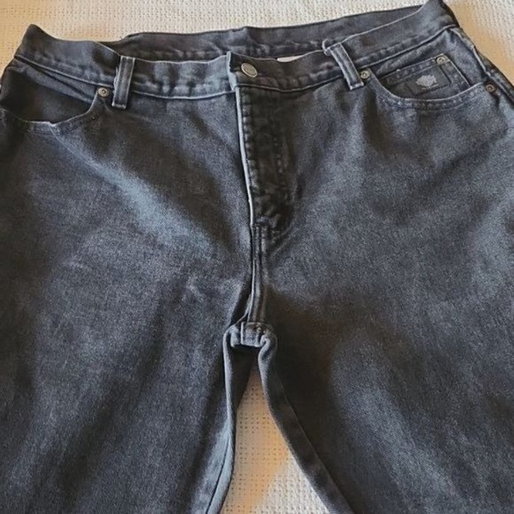 Harley-Davidson High Rise Black Pocketed Sz. 14 x 29 Jeans - Picture 9 of 11